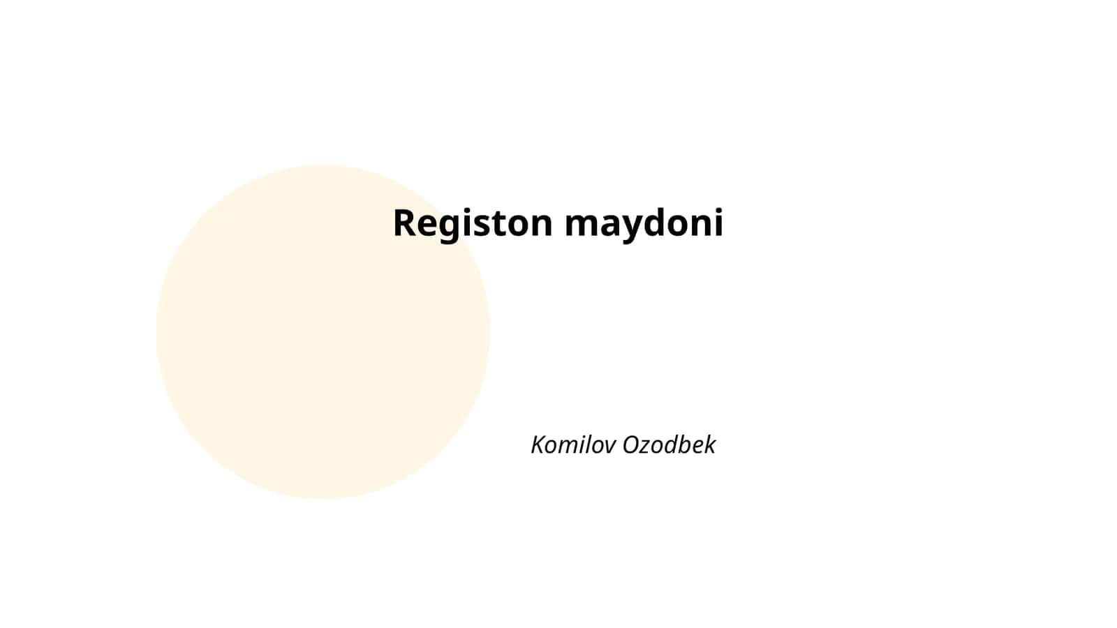 Registon maydoni 1