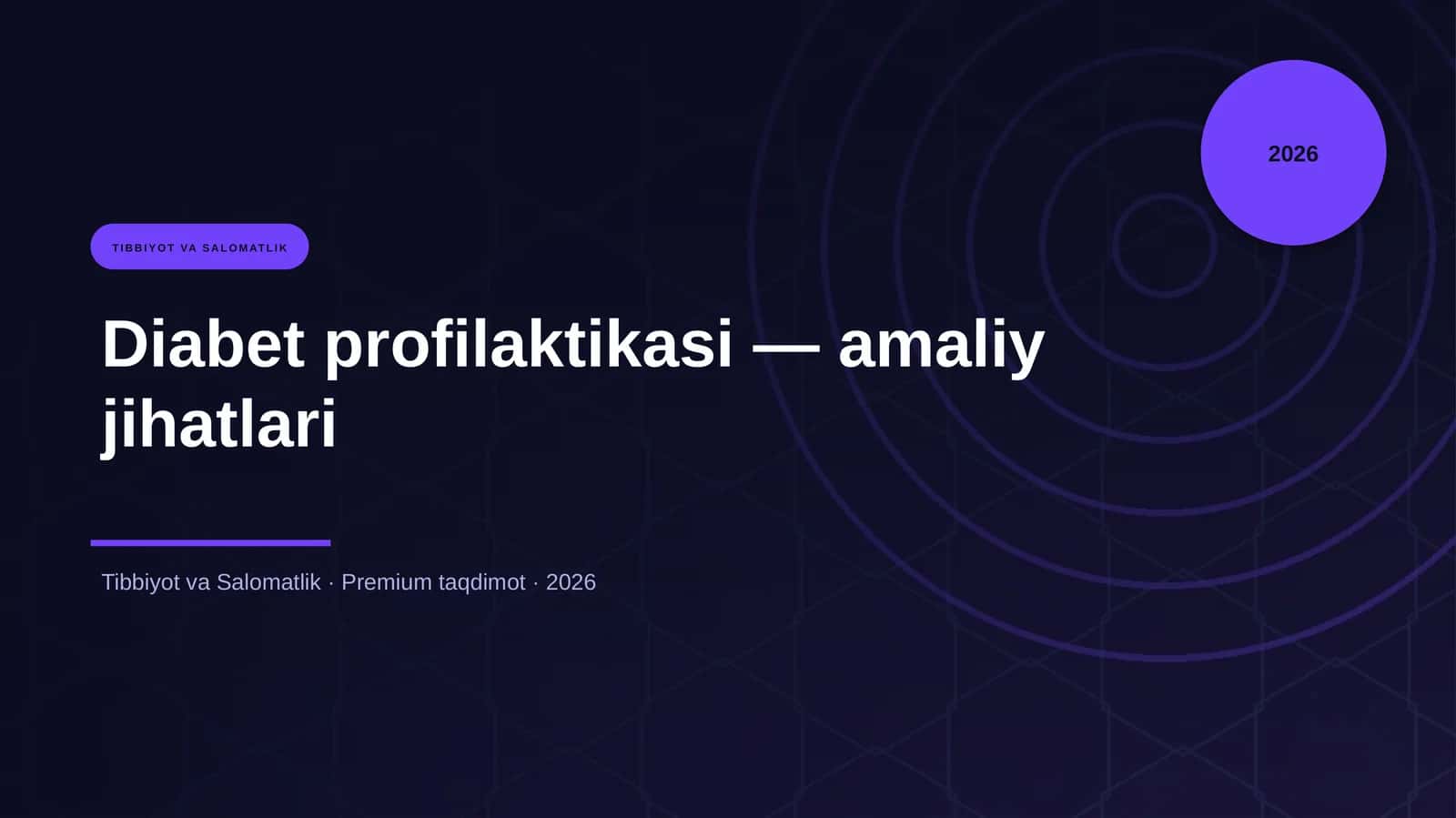 Diabet profilaktikasi — amaliy jihatlari 1