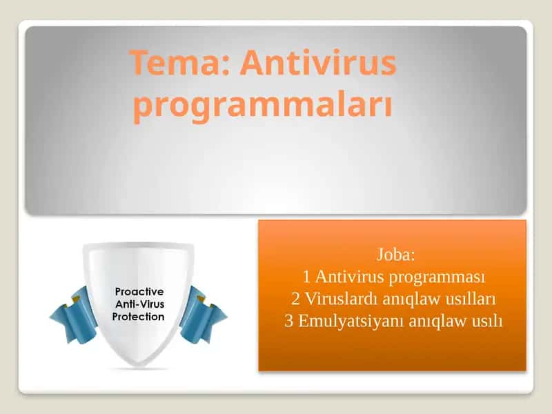 Antivirusprogramması 1