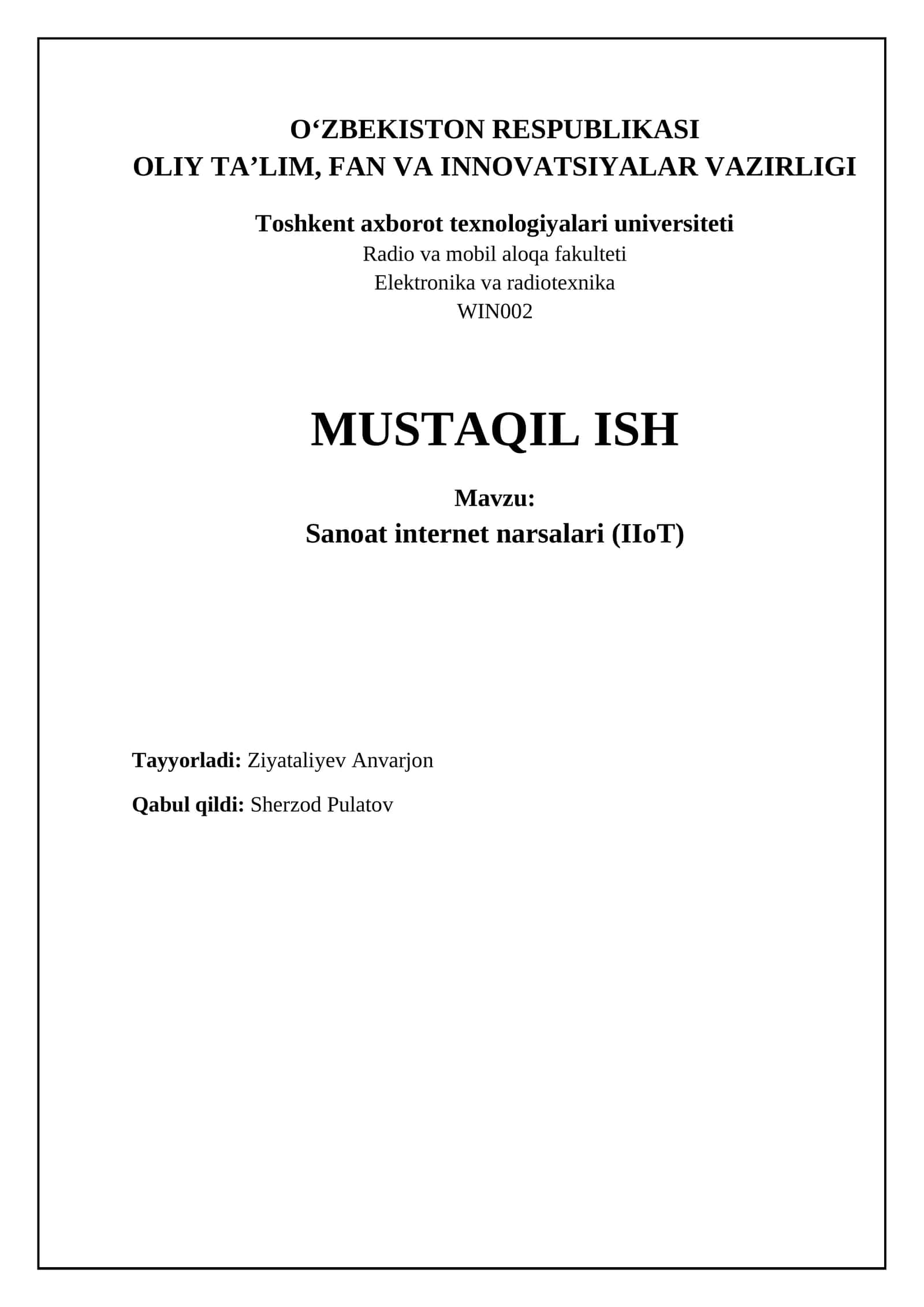 Sanoat Internet Narsalariga Kirish 1