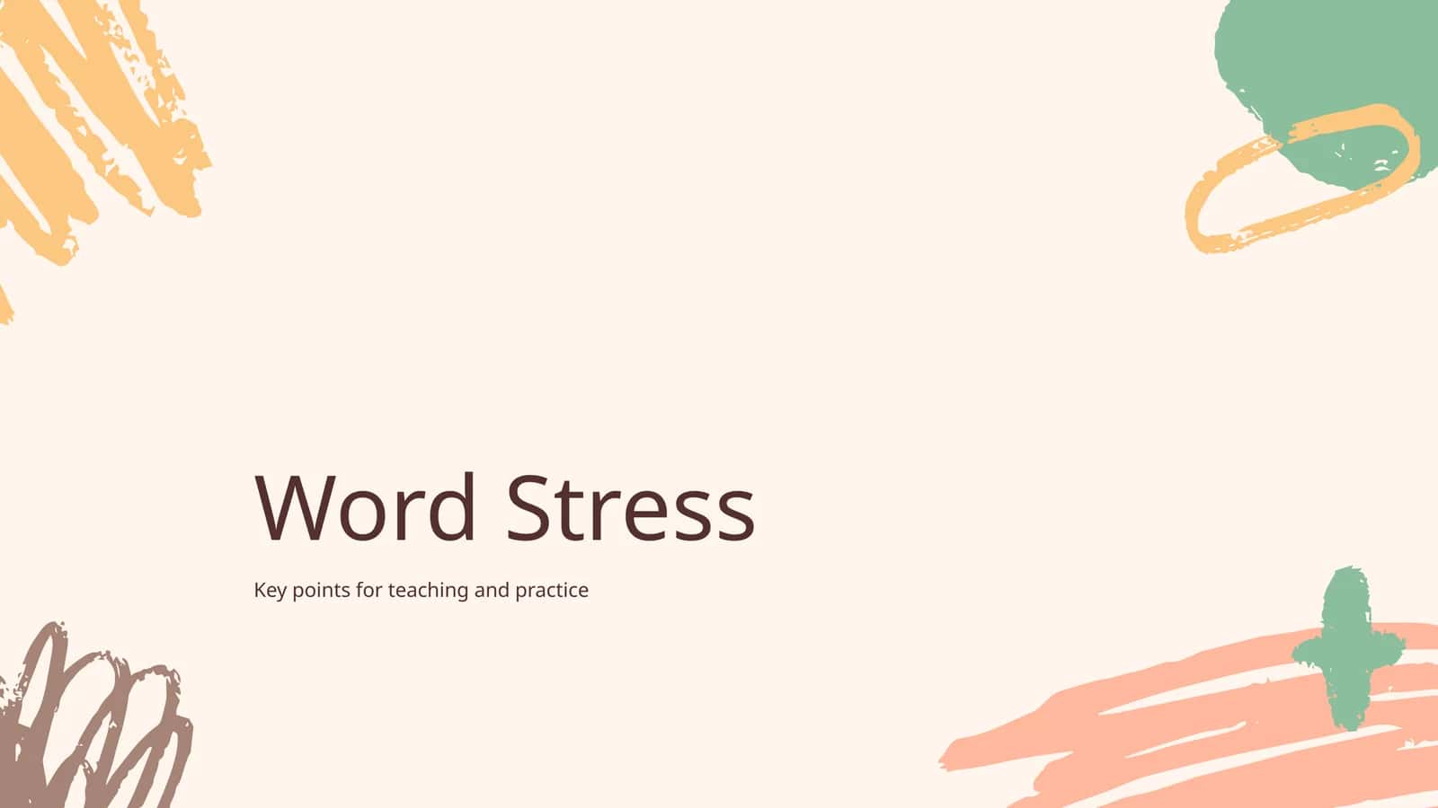 Word Stress 1