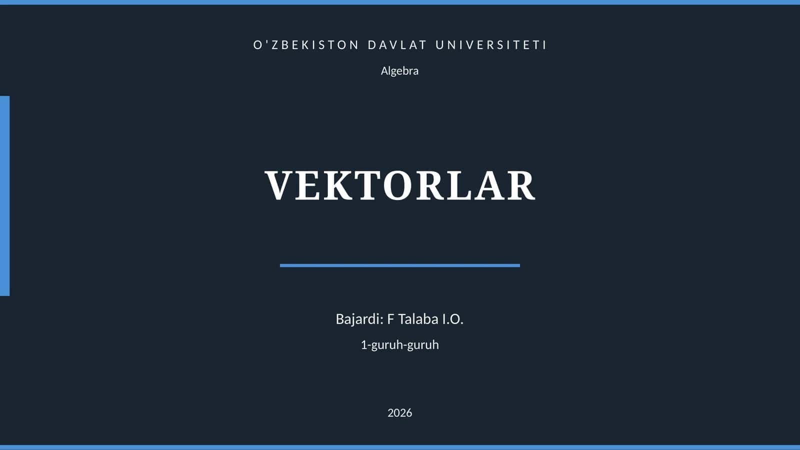 VEKTORLAR 1