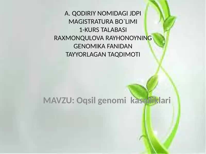 Oqsil genomikasalliklari 1