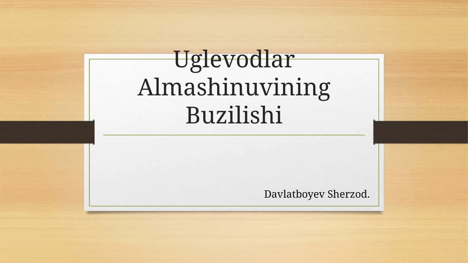Uglevodlar Almashinuvining Buzilishi 1