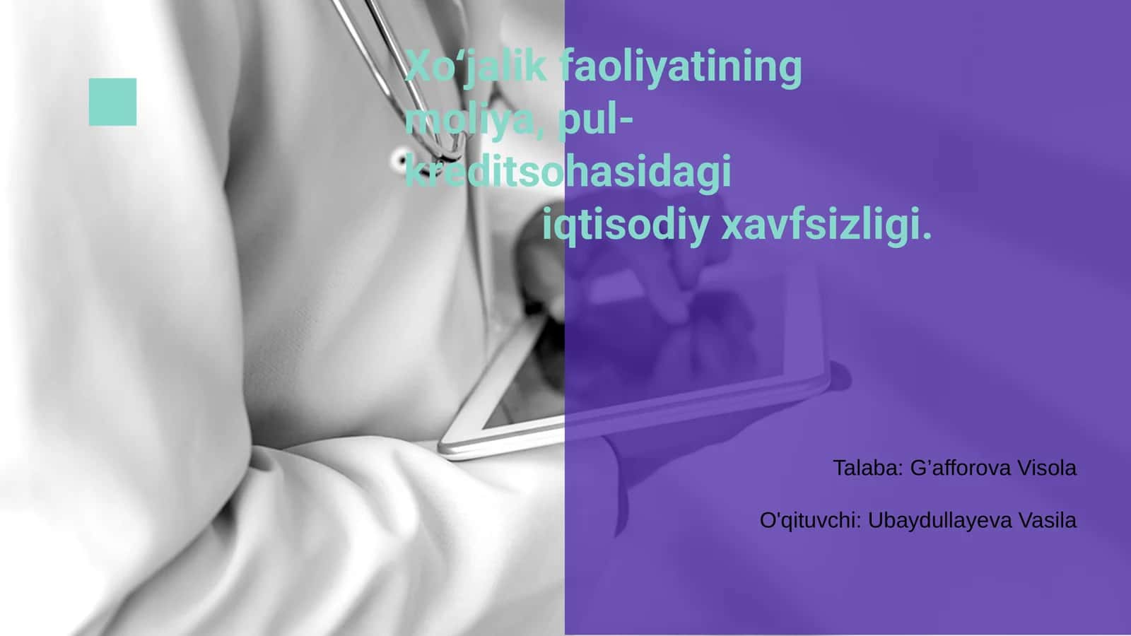Xo‘jalik faoliyatining moliya va pul-kredit sohasidagi iqtisodiy xavfsizligi 1