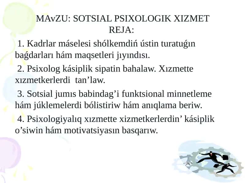 SOTSIAL PSIXOLOGIK XIZMETREJA 1