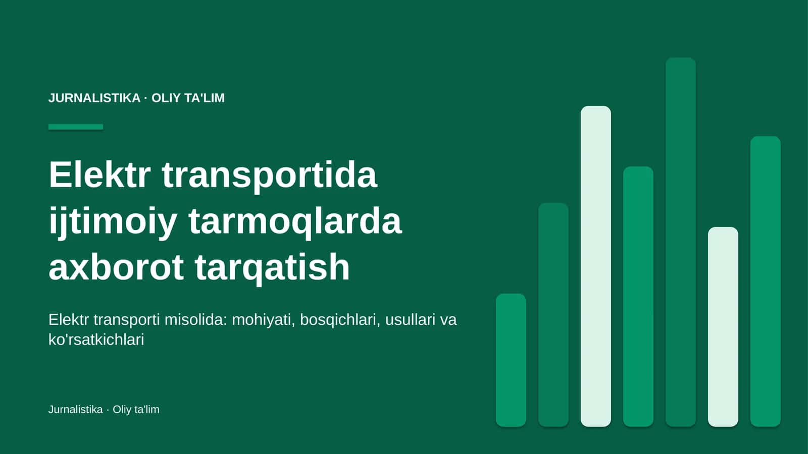 Elektr transportida ijtimoiy tarmoqlarda axborot tarqatish 1