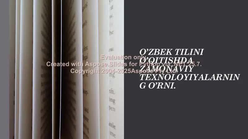 O'zbek tili 1