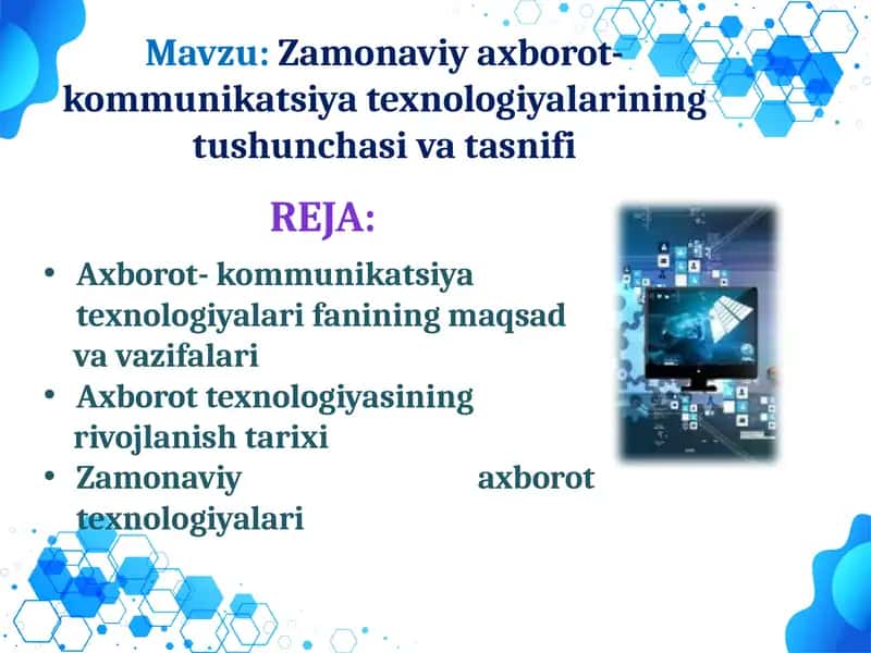 Zamonaviy axborot-kommunikatsiya texnologiyalari 1