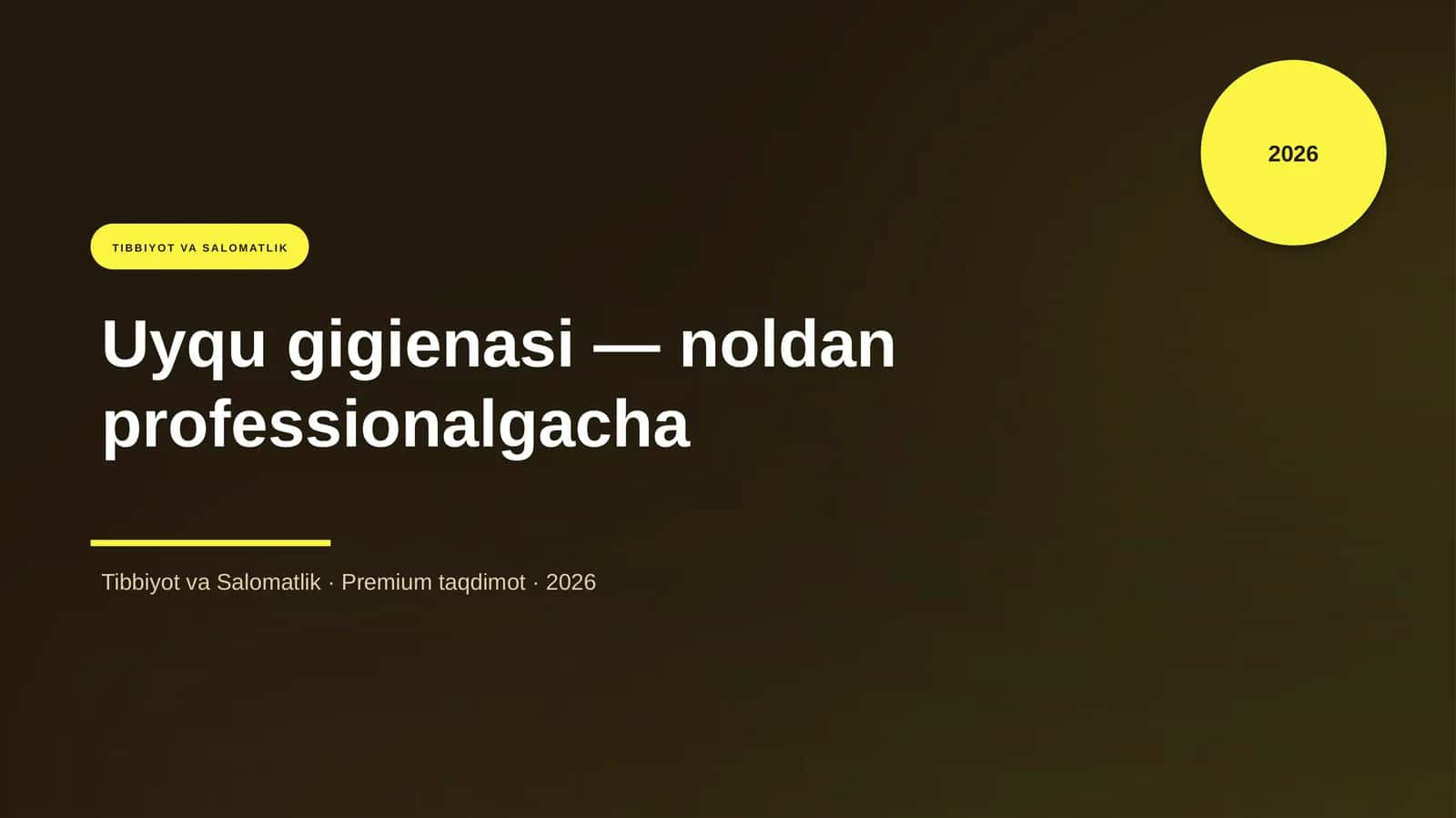 Uyqu gigienasi — noldan professionalgacha 1