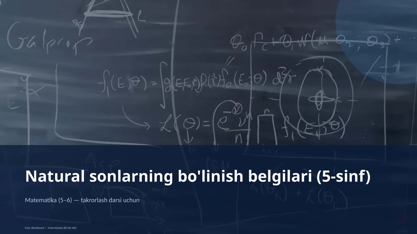Natural sonlarning bo'linish belgilari (5-sinf) 1