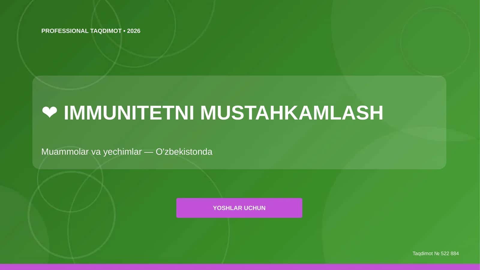 IMMUNITETNI MUSTAHKAMLASH 1