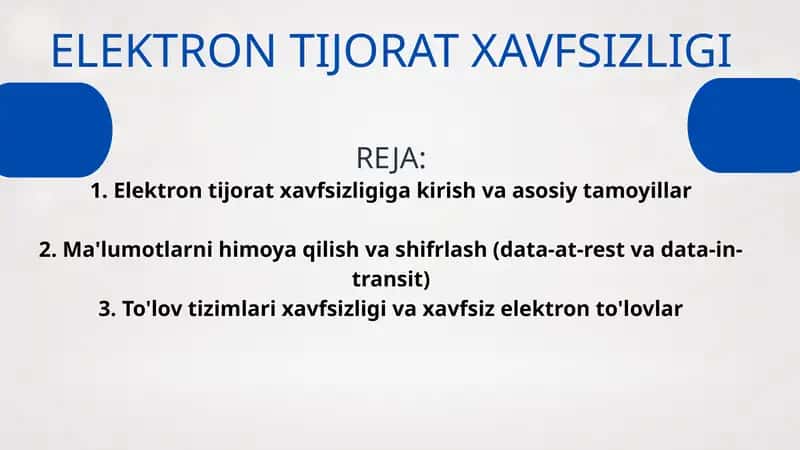 Elektron Tijorat Xavfsizligi 1