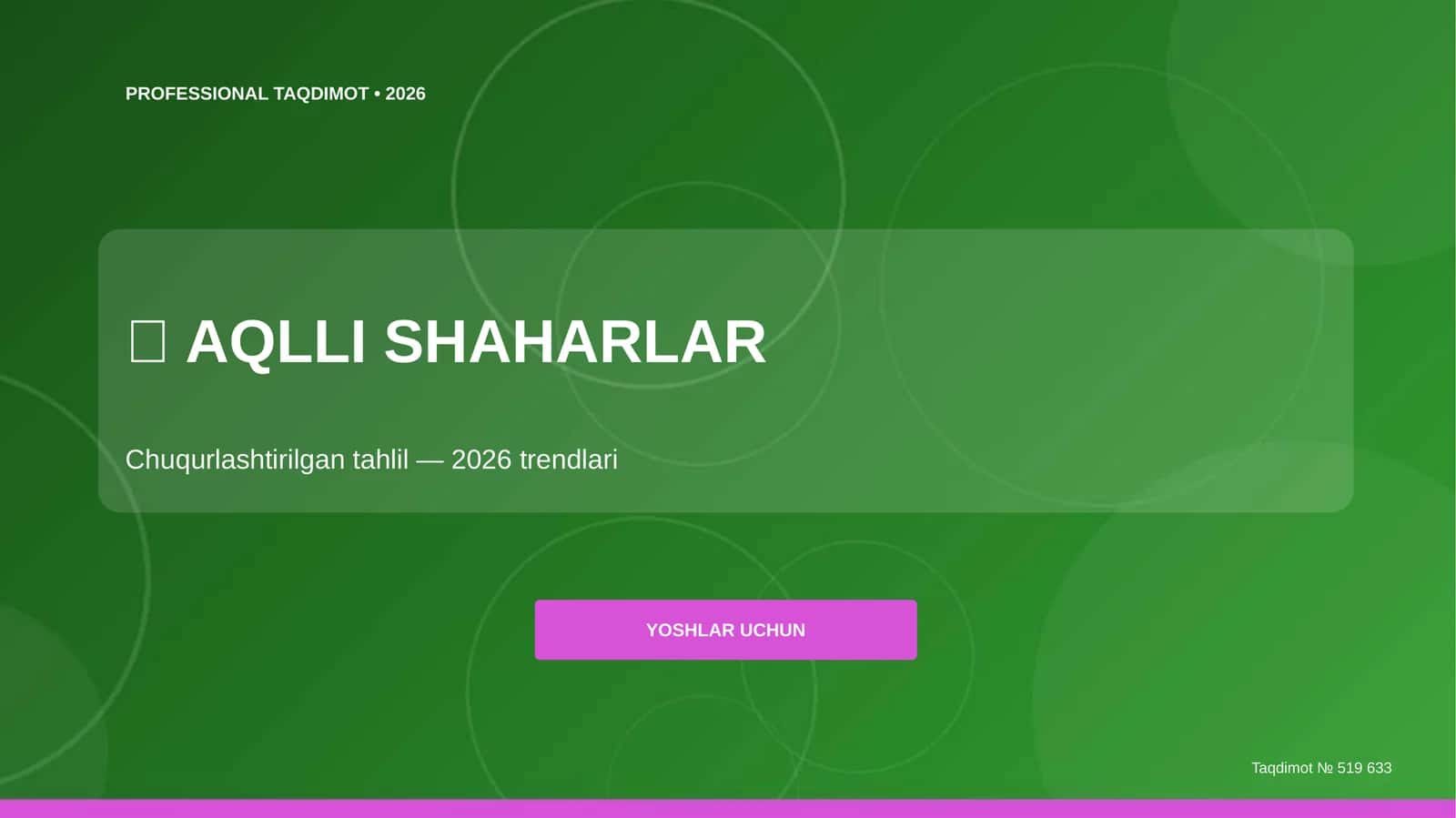 Aqlli shaharlar: chuqurlashtirilgan tahlil (2026 trendlari) 1
