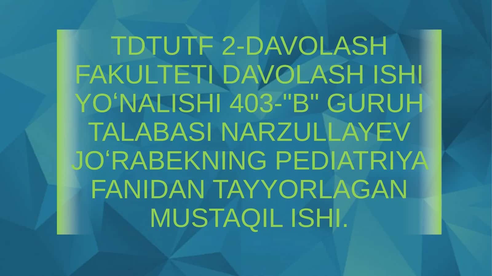O't yoʻllari diskenezi 1