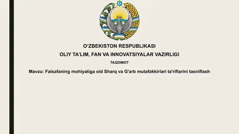 Falsafaning mohiyati 1