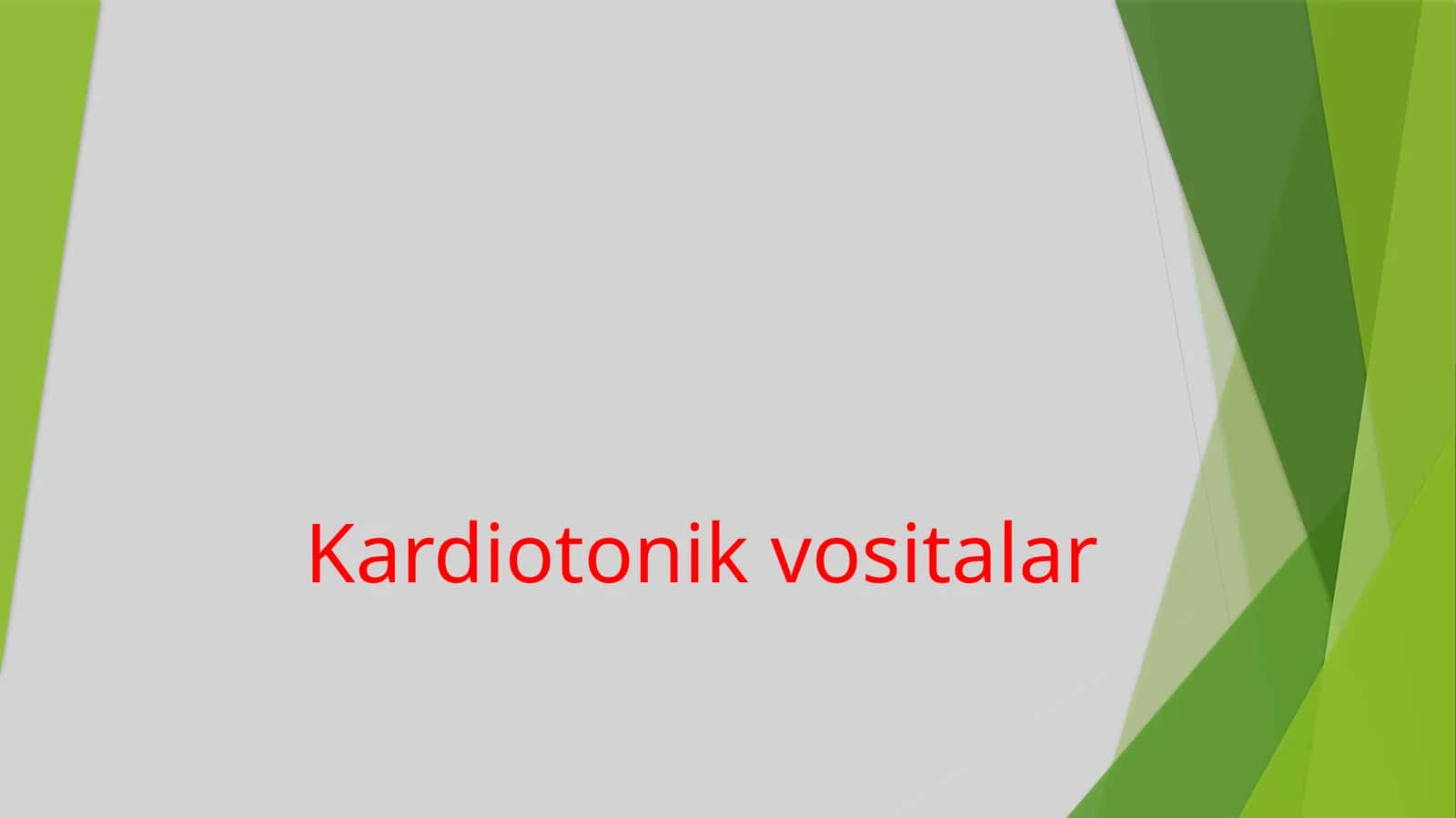 Kardiotonik vositalar 1