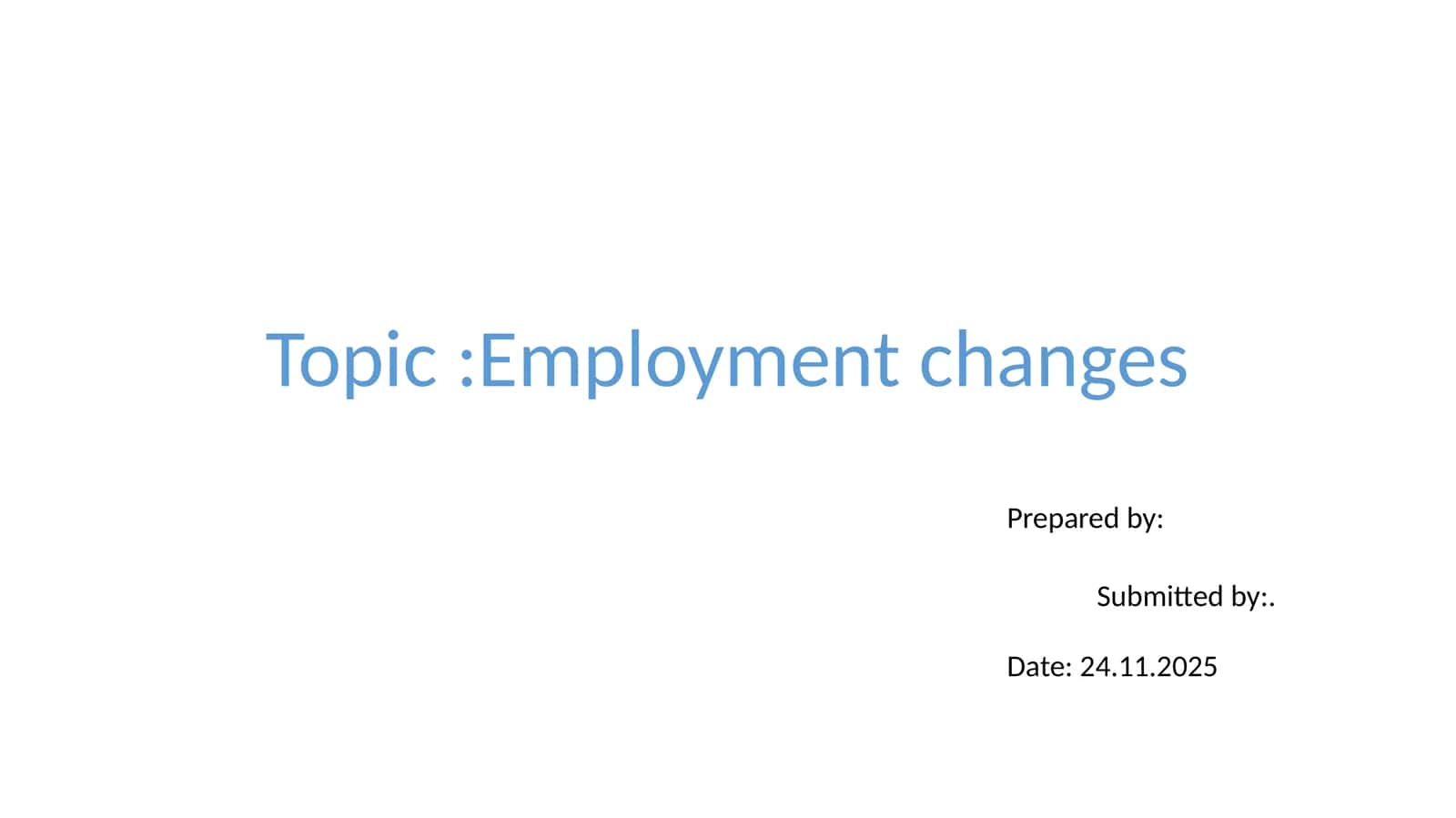 Employment Changes 1