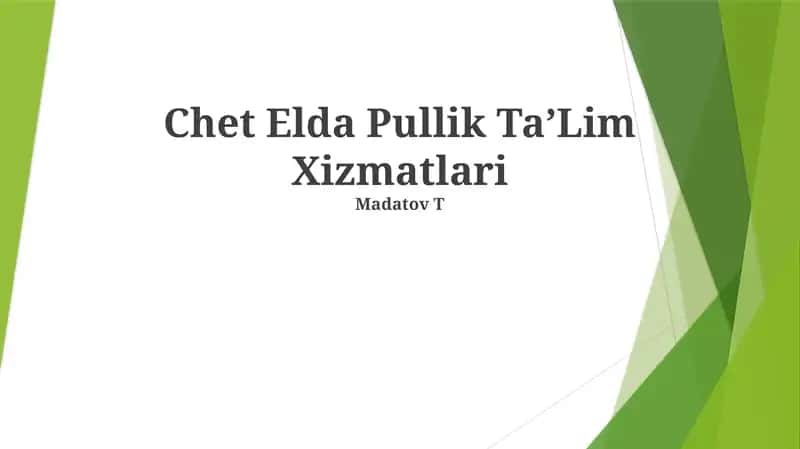 CET kurslari 1