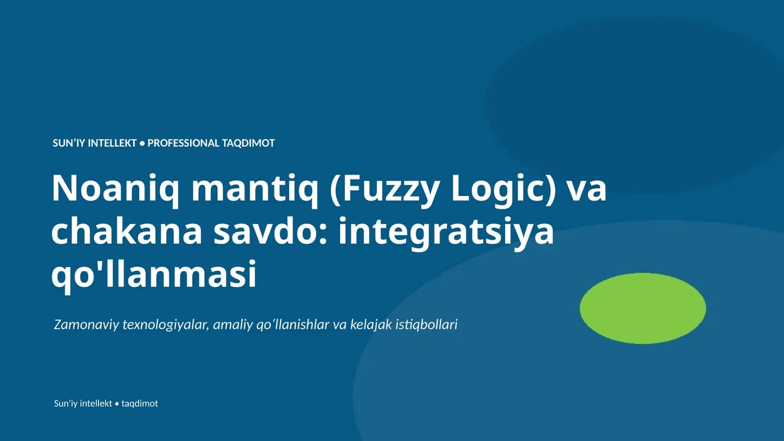 Noaniq mantiq (Fuzzy Logic) va chakana savdo: integratsiya qo'llanmasi 1