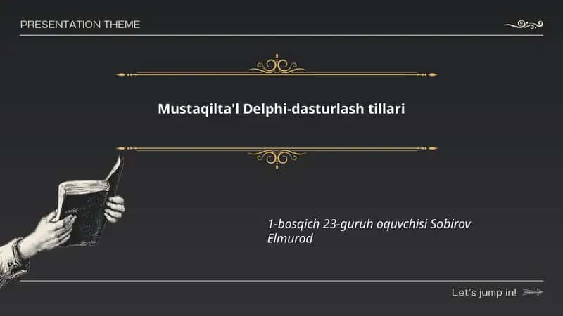 Delphi-dasturlash tillari 1