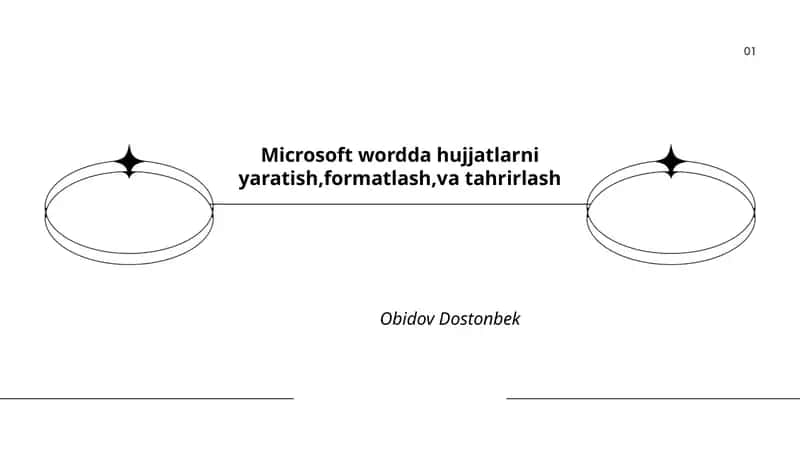 Microsoft Wordda hujjatlarni yaratish, formatlash, va tahrirlash 1