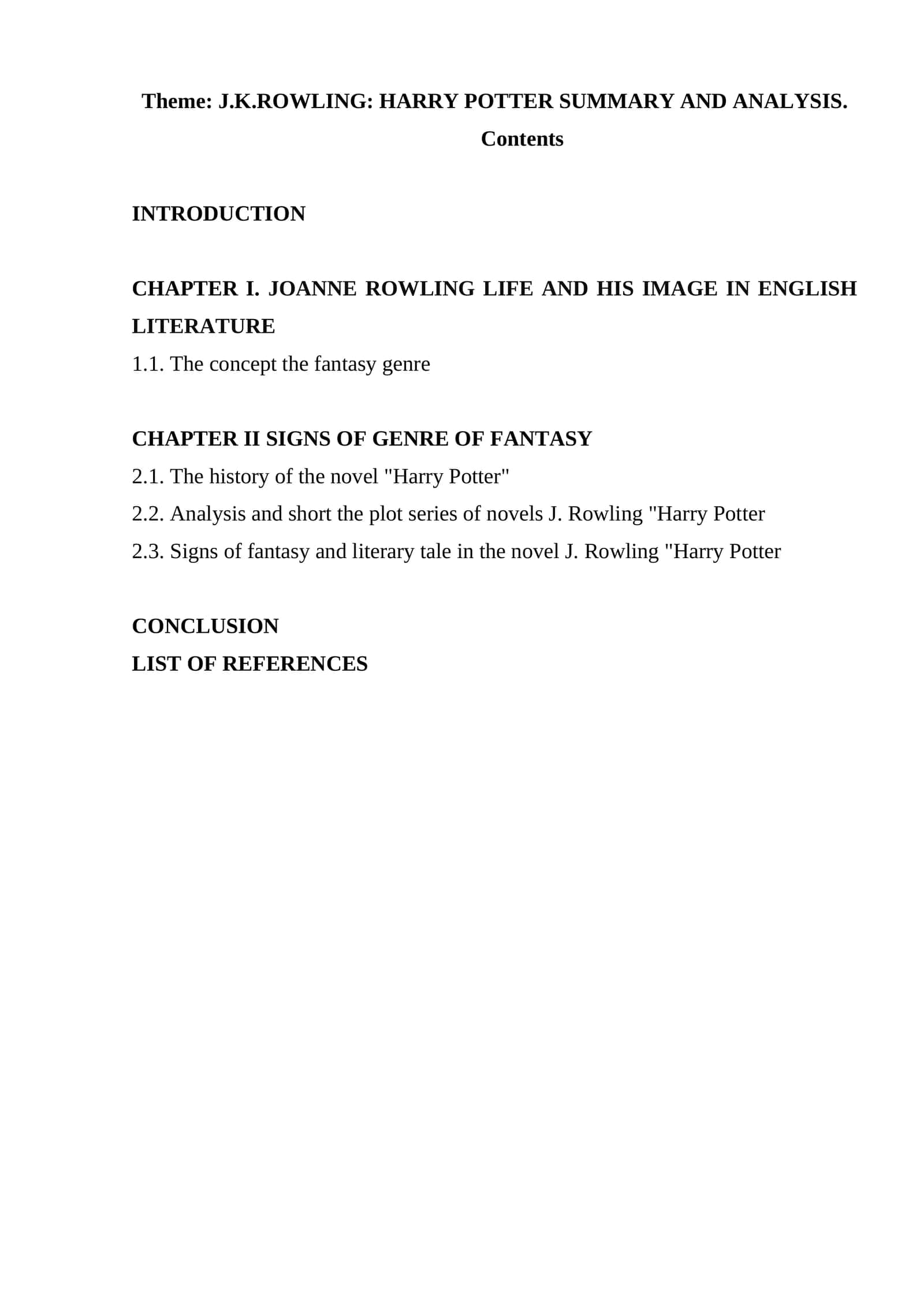 J.K.ROWLING: HARRY POTTER SUMMARY AND ANALYSIS 1
