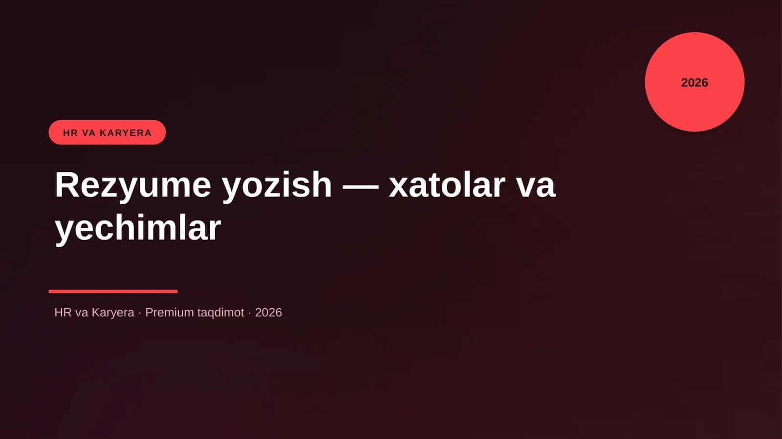 Rezyume yozish — xatolar va yechimlar 1