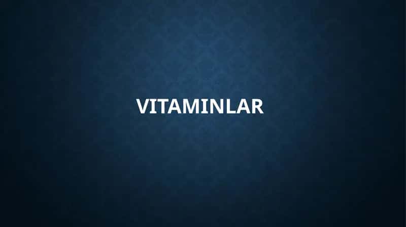 Vitaminlar 1