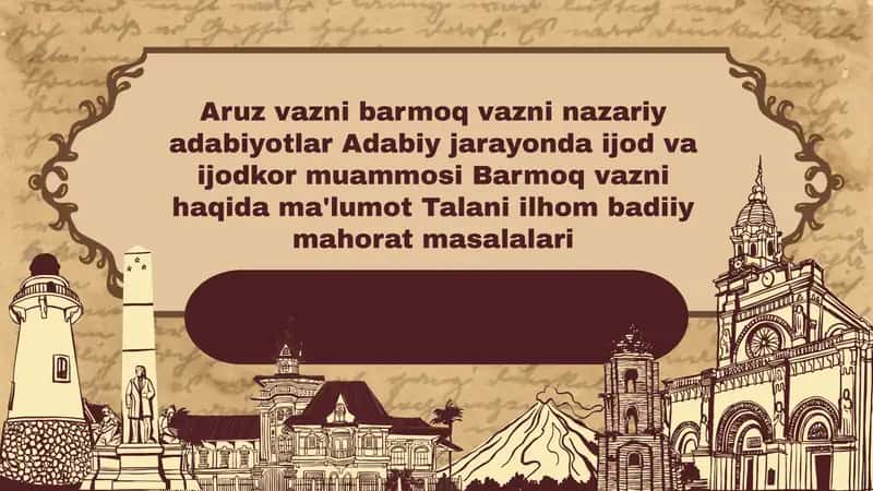 Aruz Vazni Barmoq Vazni Nazariy Adabiyotlar 1