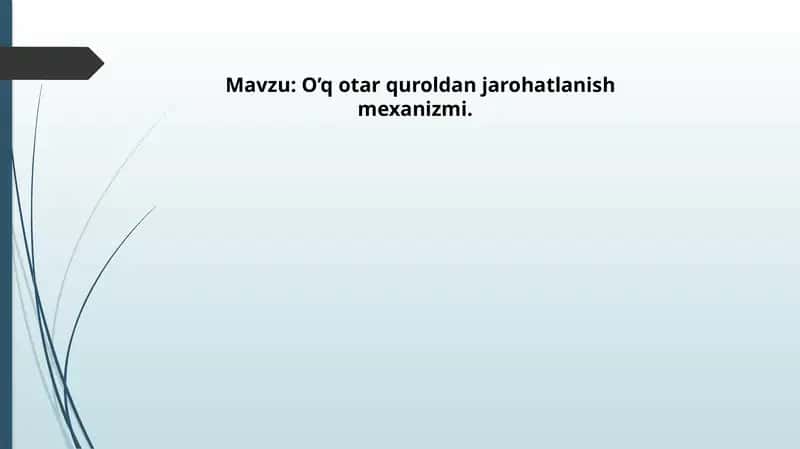 Oʻq otar quroldan jarohatlanish mexanizmi 1