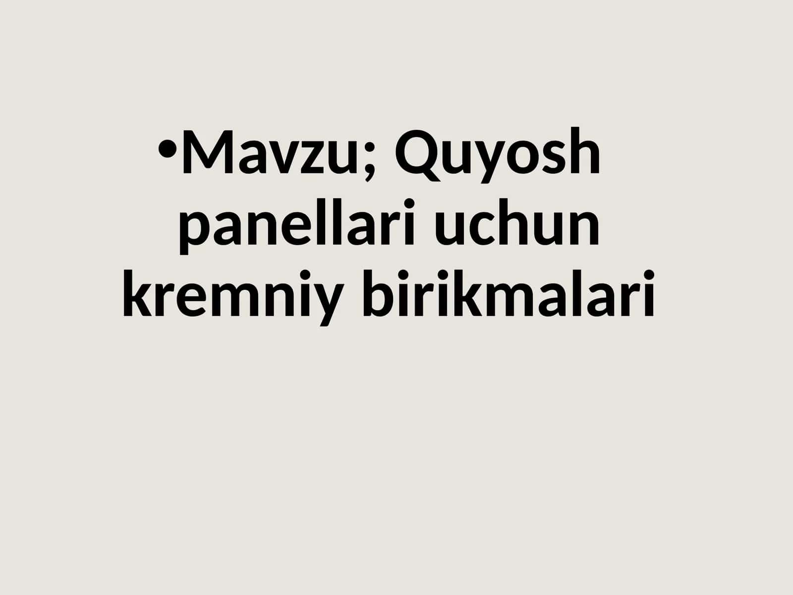 Quyosh paneli - bufotovoltaik (PV) xujayralari 1
