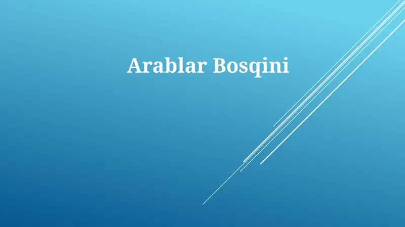 Arablar Bosqini 1
