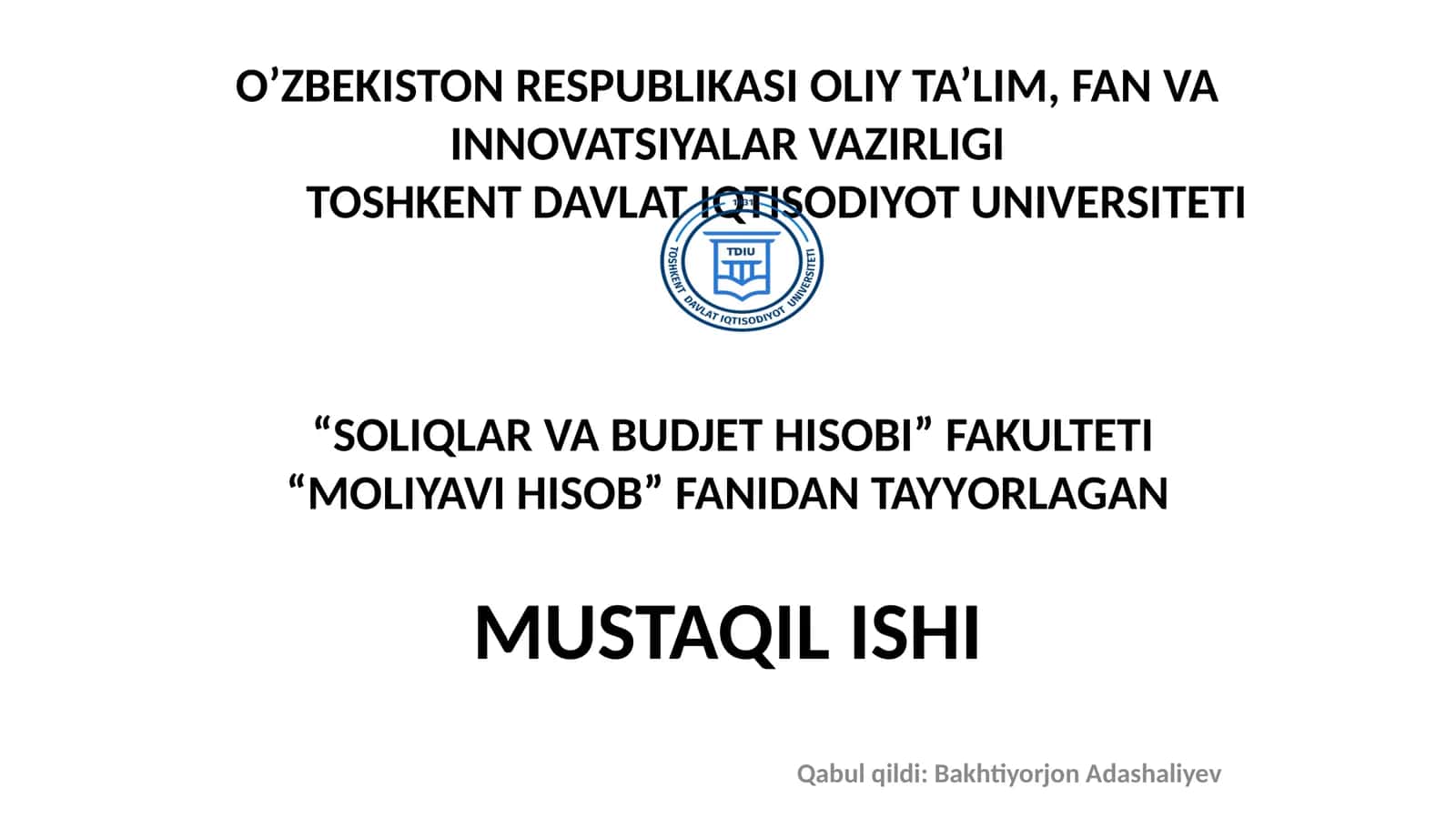 MOLIYAVI HISOB 1