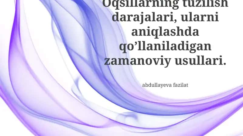Oqsil strukturasi darajalari 1