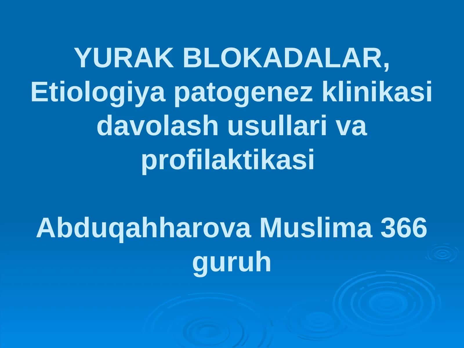 YURAKBLОKАDАLАR 1