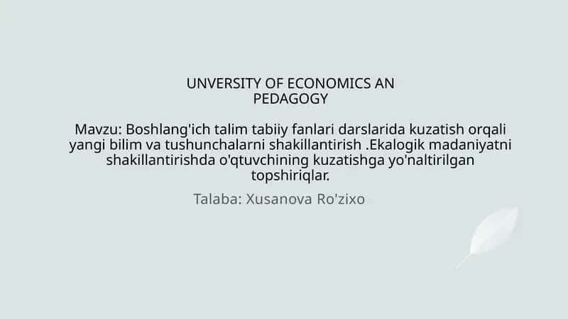 Boshlang'ich talim tabiiy fanlari darslari 1