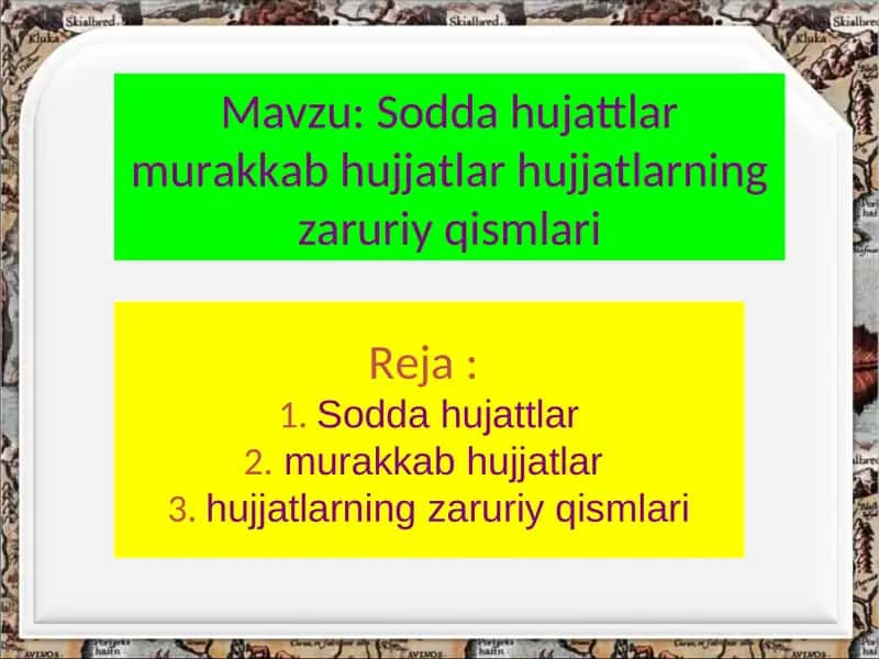 Tashkiliy hujjatlar 1