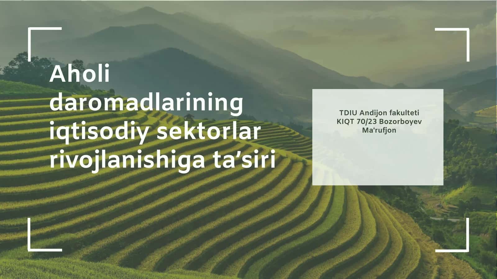 Aholi daromadlarining iqtisodiy sektorlar rivojlanishiga ta’siri 1