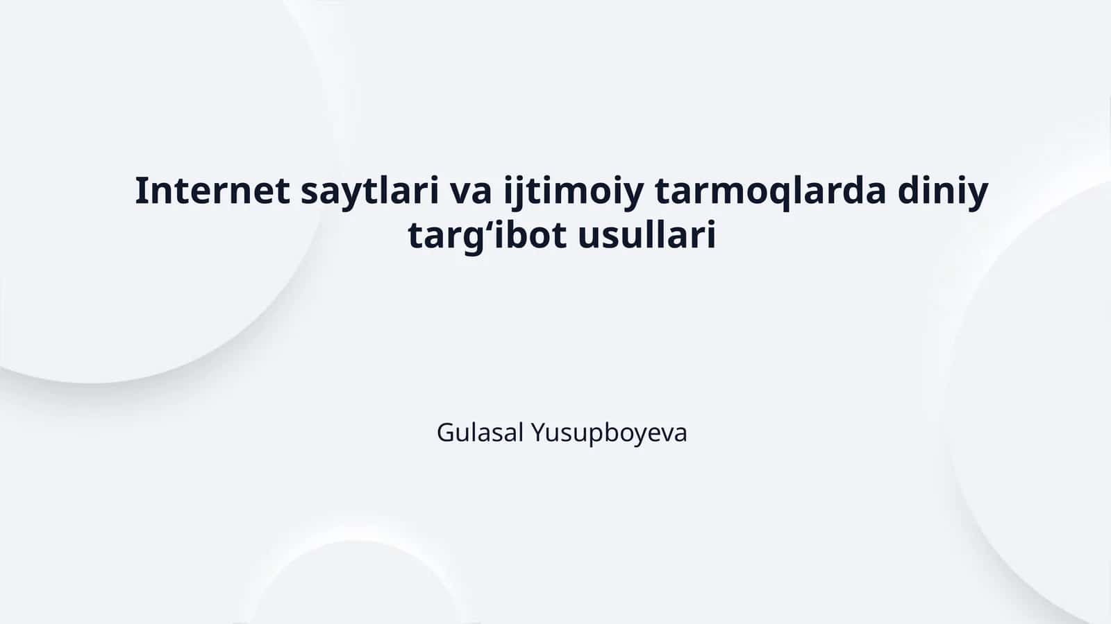 Internet saytlari va ijtimoiy tarmoqlarda diniy targʻibot usullari 1