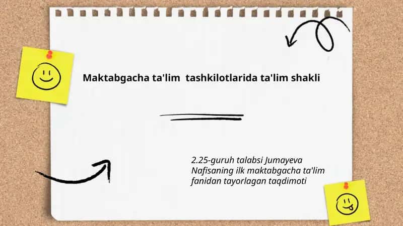 Jumayeva Nafisaning ilk maktabgacha ta'lim fanidan tayorlagan taqdimoti 1