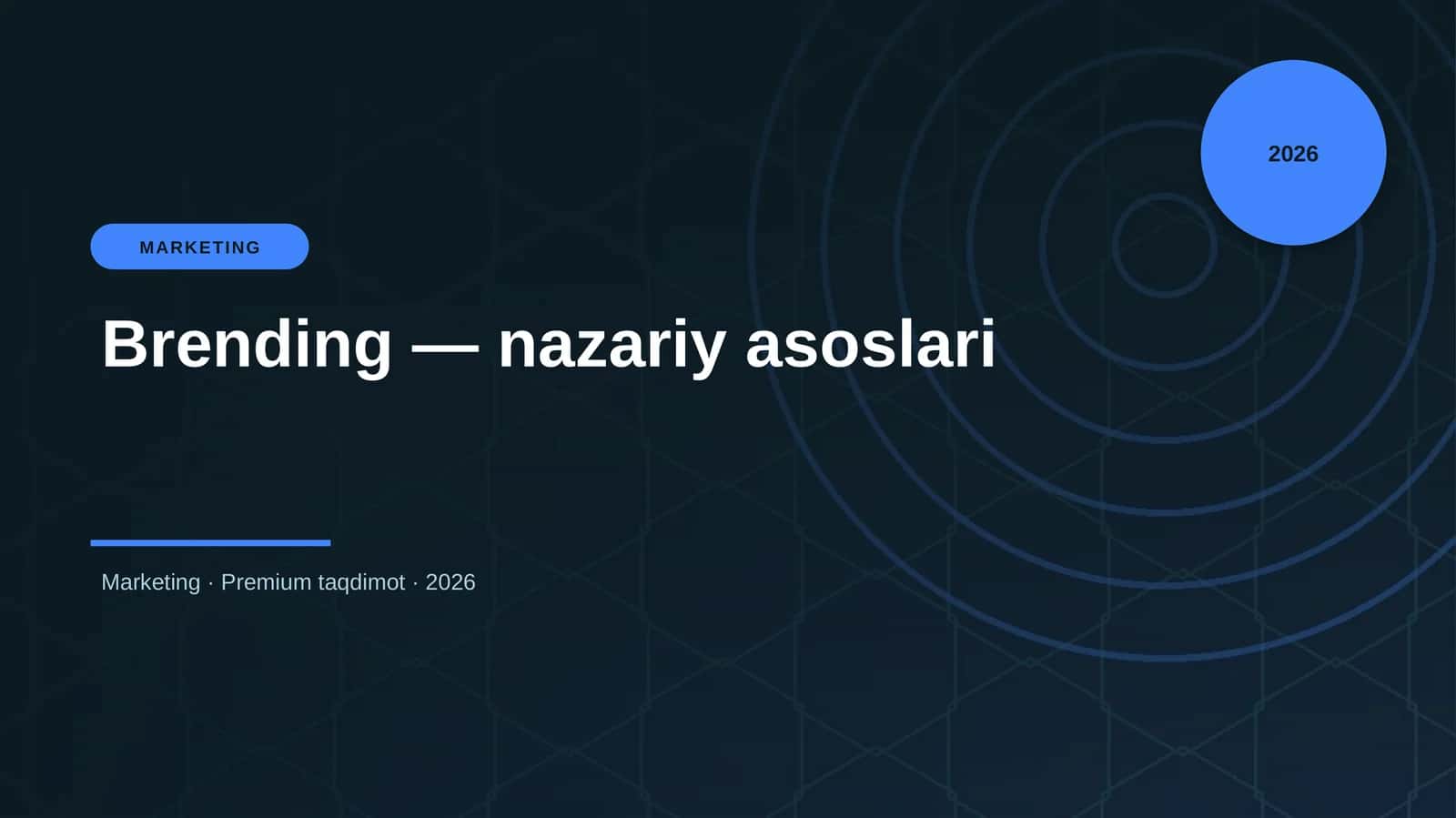 Brending — nazariy asoslari 1