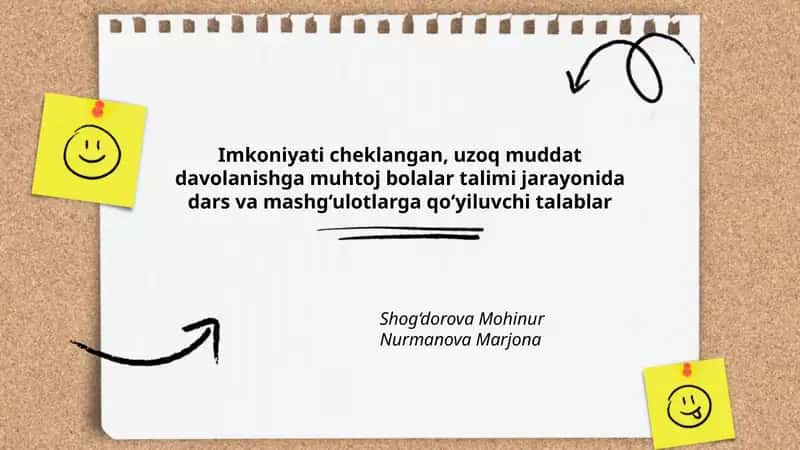 Uzoq muddat davolanishga muhtoj bolalar talimi 1