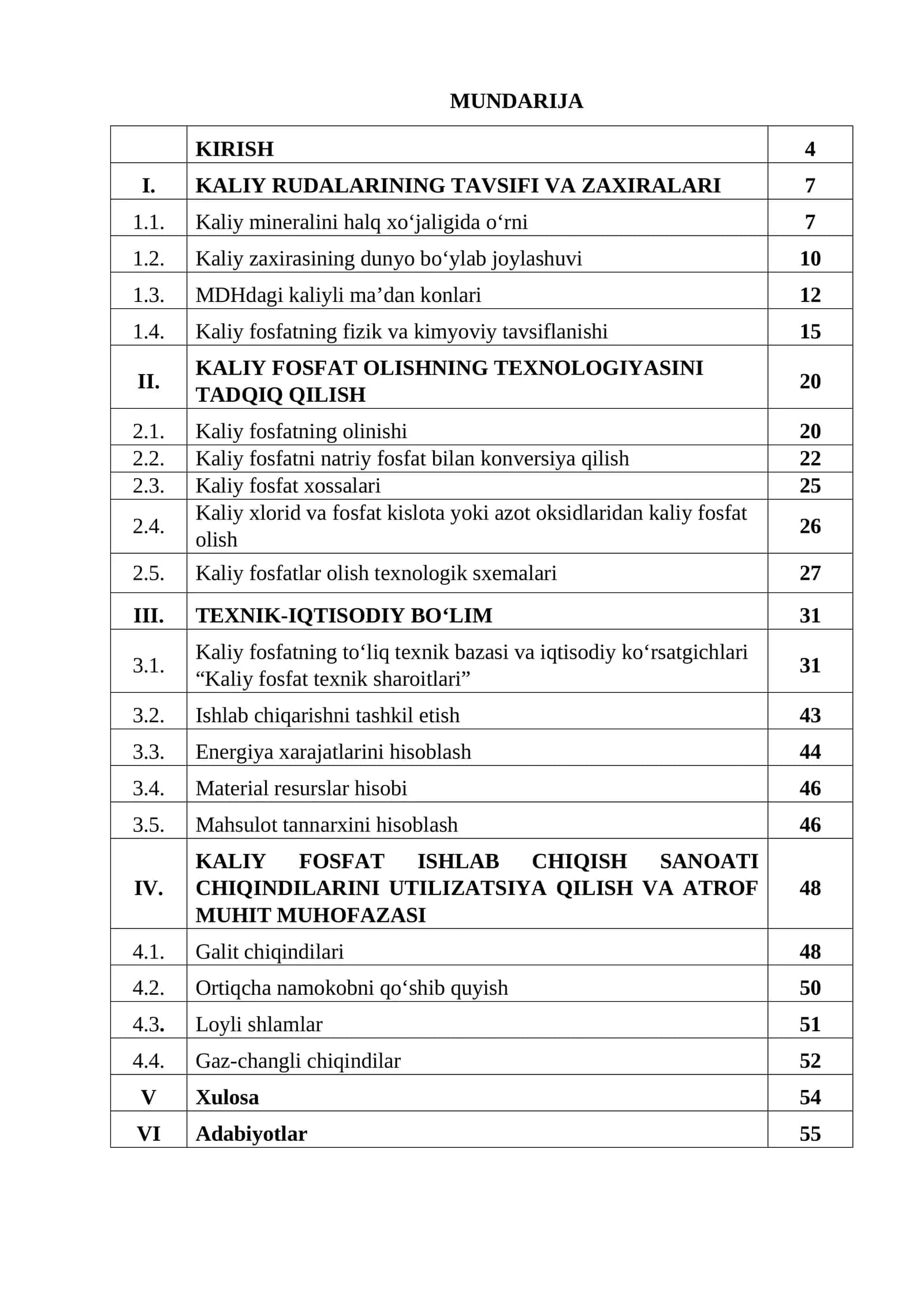 Kaliy fosfat olish texnologik konstruksiyasi innovatsion texnologiyalar asosida takomillashtirish 1