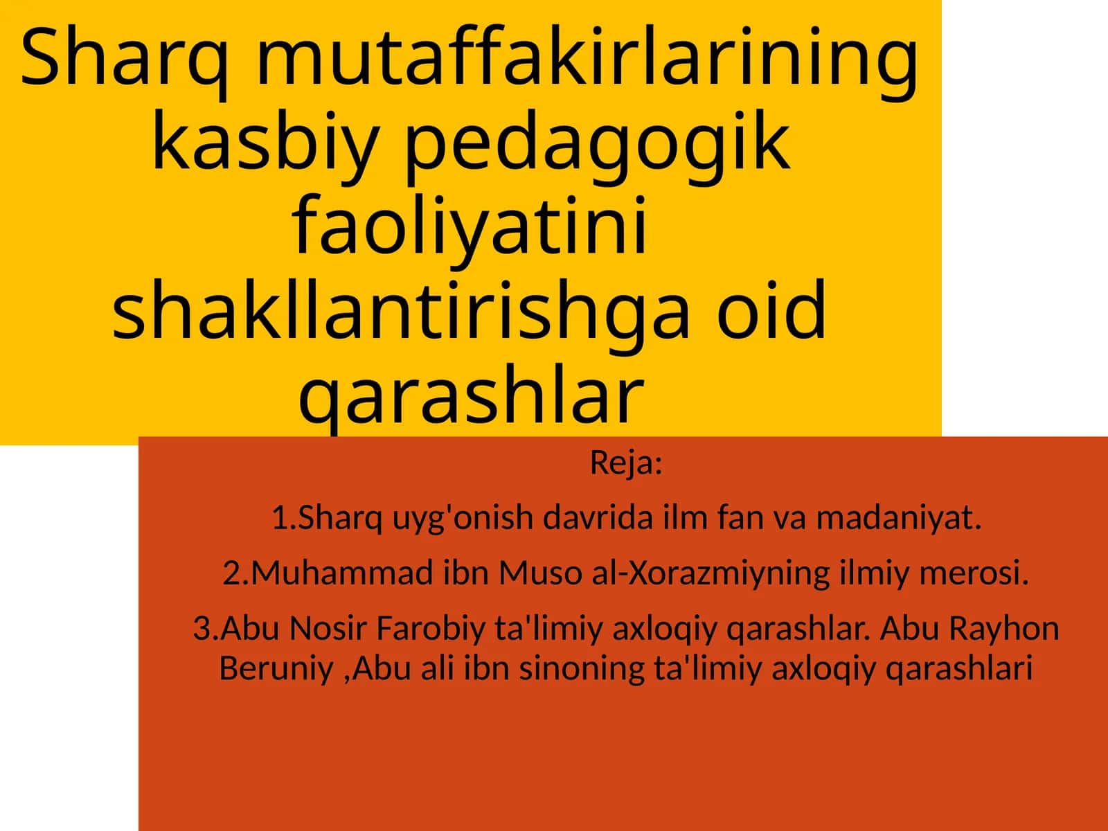 Sharq mutaffakirlarining kasbiy pedagogik faoliyatini shakllantirishga oid qarashlar 1