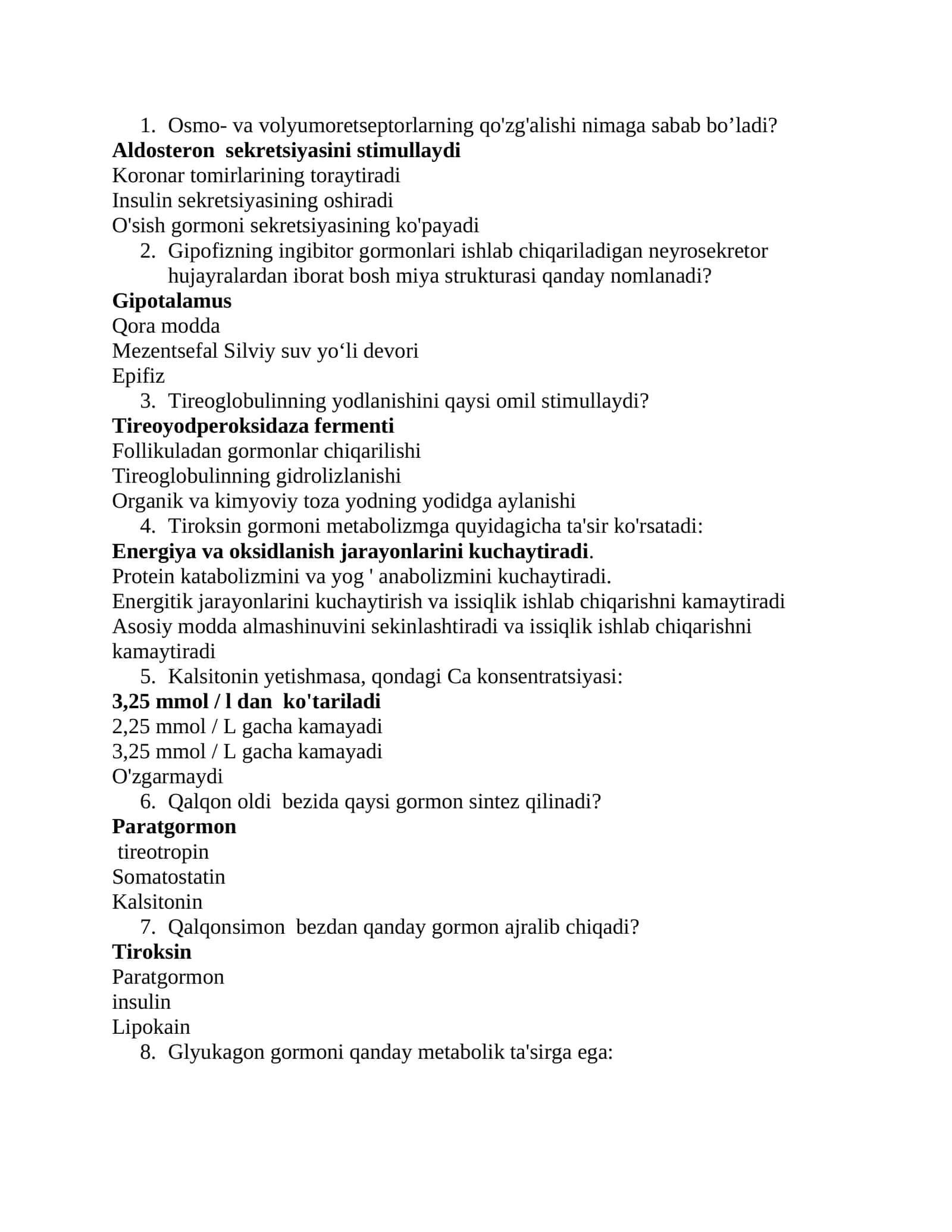 Osmo- va volyumoretseptorlarning qo'zg'alishi 1