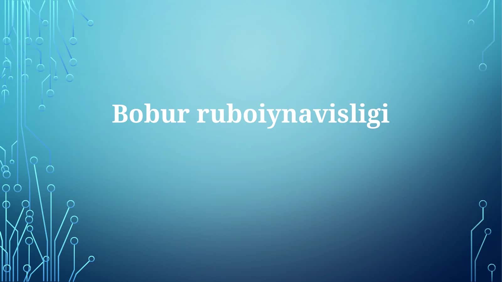 Boburnavisligi 1