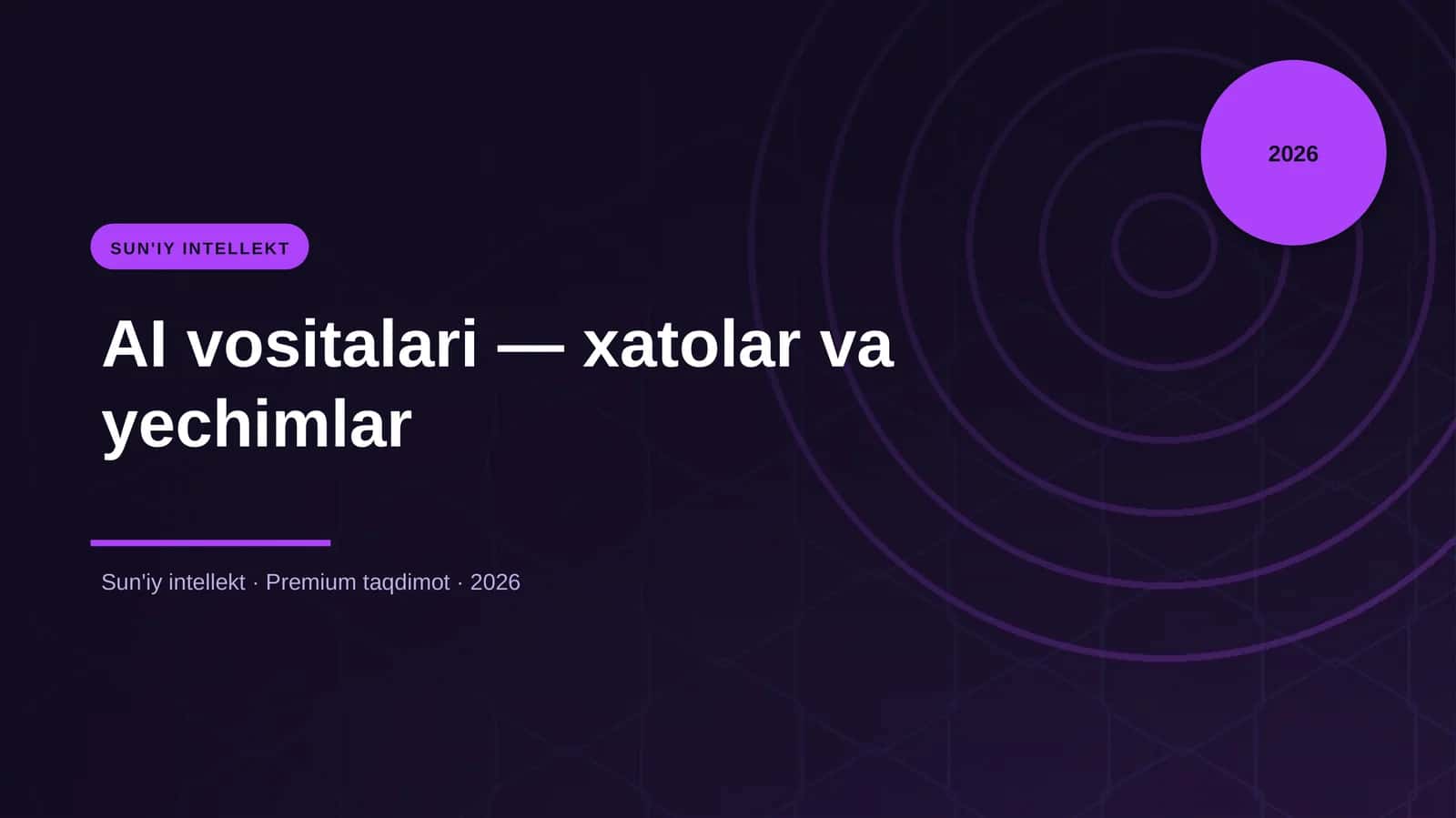 AI vositalari — xatolar va yechimlar 1