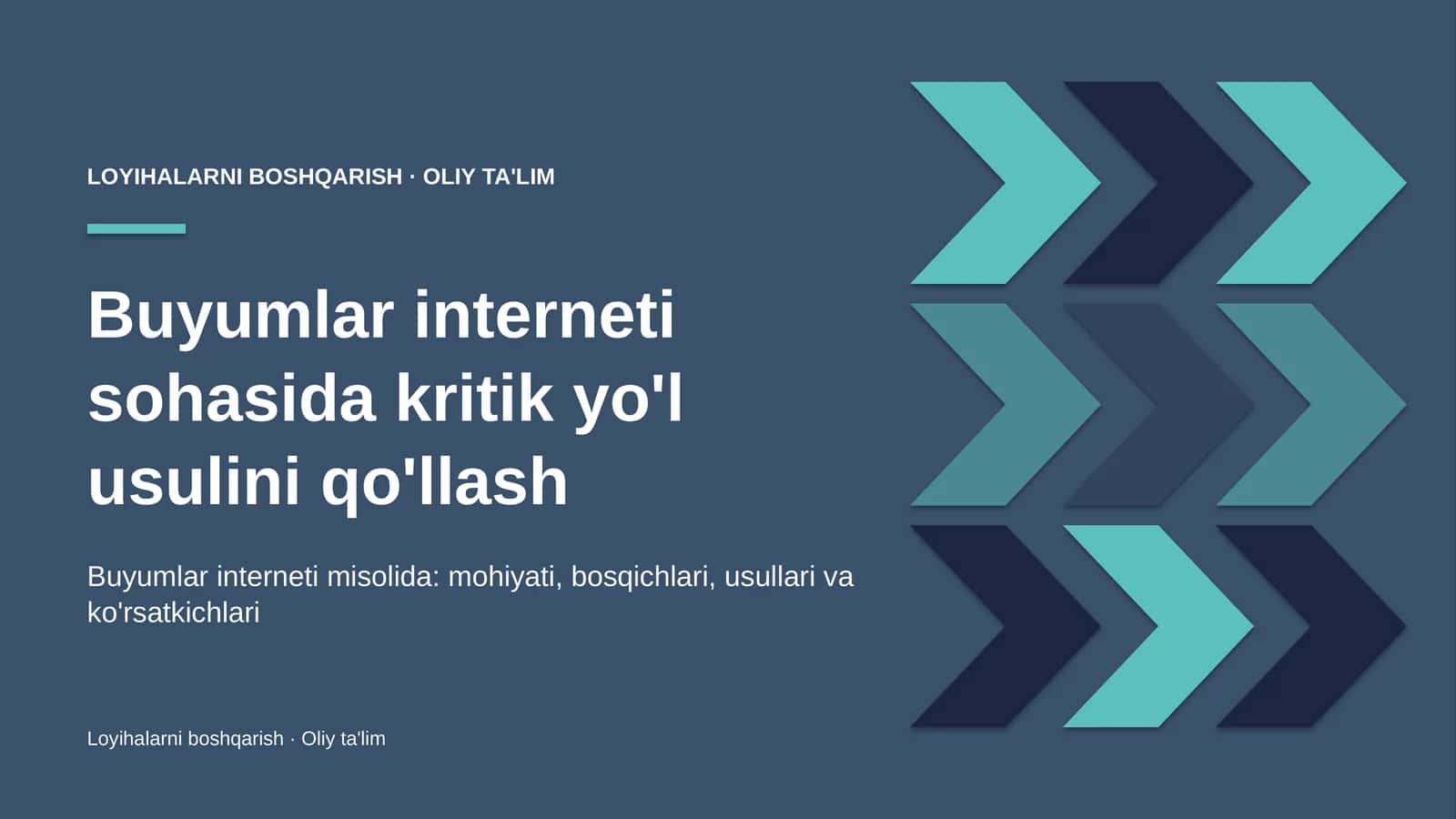 buyumlar interneti sohasida kritik yo'l usulini qo'llash 6645 1