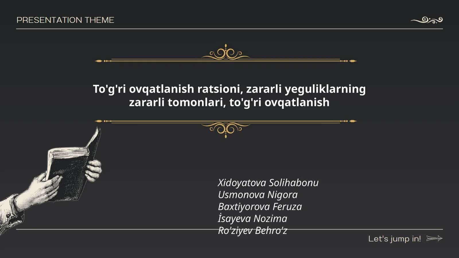 To'g'ri ovqatlanish 1
